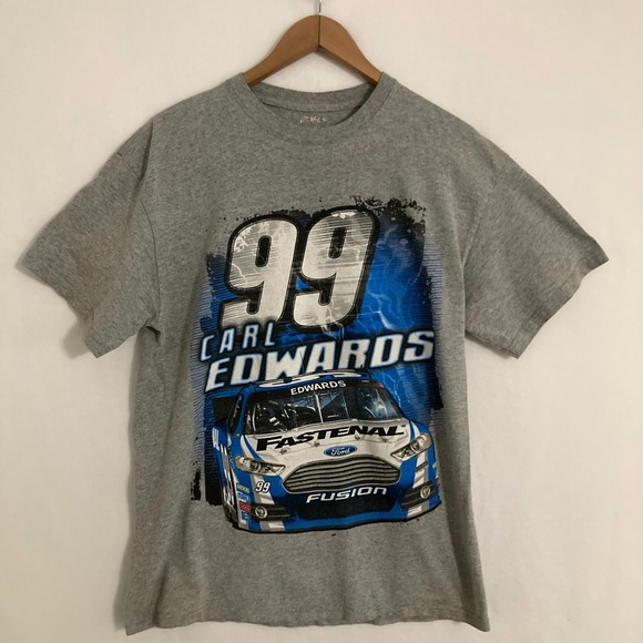 Nascar Carl Edwards Shirt Fits Like Mens M Fastenal Racing Cars AOP #99 Tee